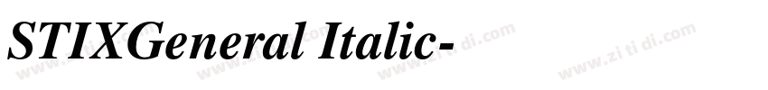 STIXGeneral Italic字体转换